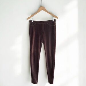 🤑10/$100 Hue gray corduroy ribbed straight leg stretch leggings pants M